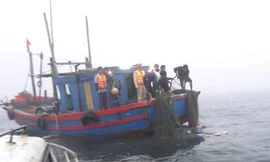 Phạt tiền 2 tàu cá đánh bắt ở vùng cấm