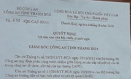 Cảnh cáo cán bộ thẩm tra hồ sơ vụ trung úy công an bị xuất ngũ