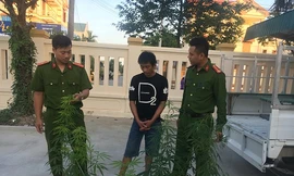 Đối tượng Vũ cùng tang vật