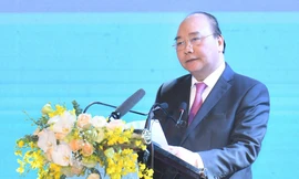 Thủ tướng phát biểu tại Lễ vận hành thương mại Dự án Lọc hóa dầu Nghi Sơn. Ảnh VGP/Quang Hiếu