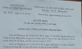 Một trung úy công an bất ngờ bị cho xuất ngũ
