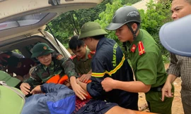 Tìm thấy 1 người bị thương do lũ cuốn bên bờ sông Luồng