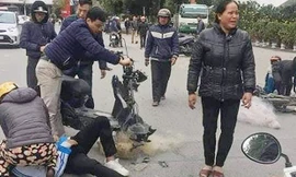 Học sinh ngã lăn quay nghi bị quăng lưới: CSGT Thanh Hóa nói gì?