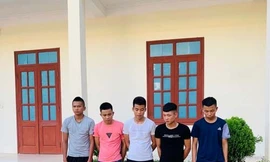 5 đối tượng bị bắt. Ảnh: Công an Thanh Hóa
