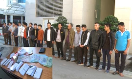 Các đối tượng đánh bạc bị bắt giữ