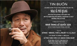 Thông tin lễ tang chính thức của nhạc sĩ Phú Quang.