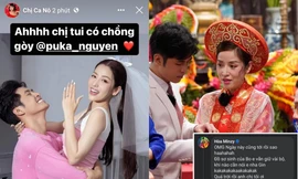 Sao Việt bắt trend ghép ảnh ăn mừng Gin Tuấn Kiệt cầu hôn thành công Puka