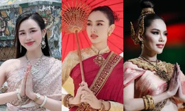 Đỗ Thị Hà, Thùy Tiên xinh đẹp trong trang phục truyền thống Thái Lan