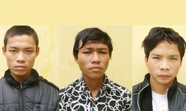 Ba đối tượng (từ trái sang): Hiệp, Sơn, Thìn