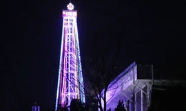 Cây Giáng sinh nằm trên đồi ở thị trấn Gimpo, gần biên giới với CHDCND Triều Tiên