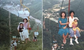 Loạt ảnh đi cáp treo thời "ông bà anh" khiến netizen lạnh gáy: Thật đúng là cảm giác mạnh!
