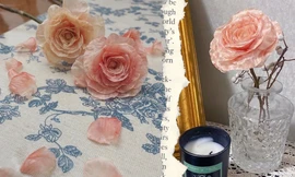 Gợi ý trang trí ngày Tết: Hoa hồng handmade từ vỏ múi bưởi, đơn giản mà cực sang-xịn-mịn!