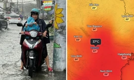 Đợt mưa dông diện rộng ở miền Bắc bắt đầu, nhiệt độ ở Hà Nội sẽ giảm ra sao?