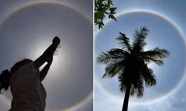 “Hào quang Mặt Trời” ở một số nơi tại miền Bắc báo hiệu điều gì về thời tiết?