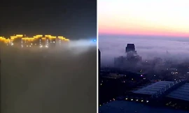 Mây đen mù mịt tràn vào phố ở Trung Quốc chắn hết tầm nhìn, là hiện tượng gì?