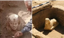 Tìm thấy tượng nhân sư 2000 năm tuổi với khuôn mặt cười ở Ai Cập