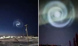 Xoáy ốc bí ẩn xuất hiện trên bầu trời khiến nhiều người ngỡ ngàng, đó là hiện tượng gì?