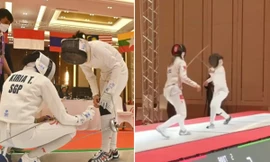 Nữ VĐV đấu kiếm Singapore “chơi đẹp” khi giúp đối thủ bị đau trong lúc đang thi đấu