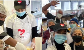 Hoa hậu Hoàn vũ Harnaaz Sandhu nấu ăn từ thiện: Được khen vì một chi tiết tưởng rất nhỏ