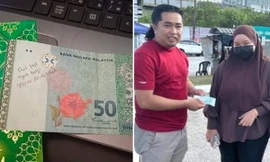 Rút tiền ở cây ATM được một tờ ghi dòng chữ lạ, câu chuyện sau đó bất ngờ như phim