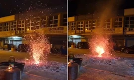 Tro đốt vàng mã bất ngờ cuộn thành lốc xoáy lấp lánh, có phải hiện tượng tâm linh bí ẩn?