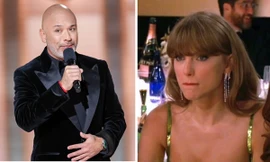 Ánh mắt lạnh như băng của Taylor Swift khi MC giải Quả Cầu Vàng pha trò kém duyên
