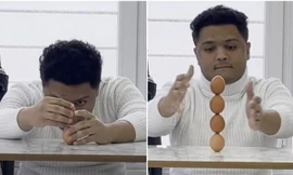 Anh chàng từng lập kỷ lục thế giới vì xếp 3 quả trứng lên nhau lại tự phá kỷ lục của mình