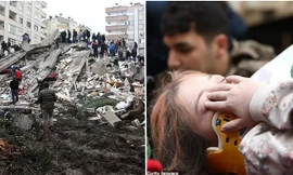 Video kinh hoàng khi nhà cửa sập xuống trong động đất mạnh liên tiếp ở Thổ Nhĩ Kỳ và Syria