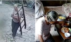 Người mẹ liên tục bắc thang lau camera để con ở xa nhìn mình cho rõ, cư dân mạng xúc động