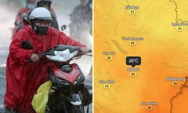 Gió Đông Bắc đang về khiến nhiều nơi mưa to, nhiệt độ Hà Nội sẽ giảm bất ngờ