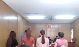 Các bị cáo tại tòa. Ảnh: Tân Châu