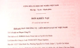 Đơn khiếu nại của ông Phạm Công Út. Ảnh: Tân Châu