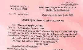 Cơ quan điều tra quyết định đình chỉ vụ án. Ảnh: Tân Châu