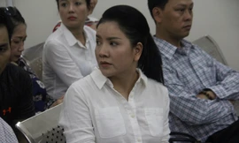 Ngọc Trinh tại phiên tòa phúc thẩm chiều nay 23/4. Ảnh: Tân Châu