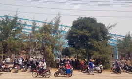 Hiện trường vụ tai nạn.