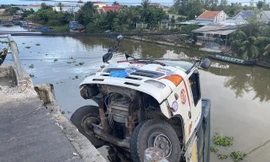 Tạm giữ hình sự tài xế gây sập cầu ở Tiền Giang