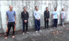 6 đối tượng bị bắt giữ. Ảnh: Công an cung câp