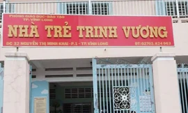 Nhà trẻ tư thục Trinh Vương nơi xảy ra vụ việc.