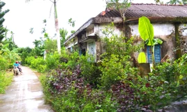 Căn nhà của bà L. nơi phát hiện thi thể. Ảnh: Nhật Huy