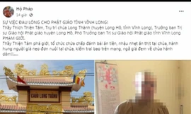 Thực hư nhà sư ở Vĩnh Long ‘tổ chức đánh bài, ăn mặn, chọn trai’