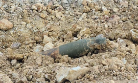 Phát hiện quả bom nặng gần 300kg khi thi công hồ nước ở Hà Tiên