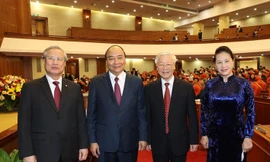 Tổng Bí thư, Chủ tịch nước Nguyễn Phú Trọng tại Hội nghị Trung ương 14. (Ảnh: TTXVN)