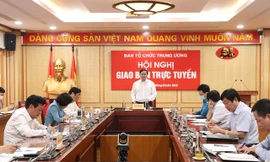 Giao ban trực tuyến Ngành xây dựng Đảng (ảnh Ngô Khiêm)