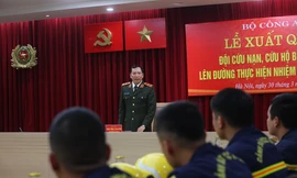 Bộ Công an tổ chức lễ xuất quân sang Myanmar làm nhiệm vụ 