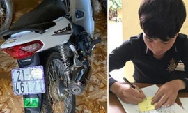 Đối tượng Hoàng Văn Lâm tại cơ quan Công an.