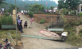 Hiện trường vụ tai nạn thương tâm.