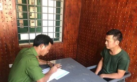 Đối tượng Lê Văn Hoàng. Ảnh Văn Cảnh