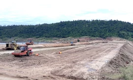 Dự án công trình thuỷ lợi hồ chứa nước Ia Rtô vẫn đang thi công