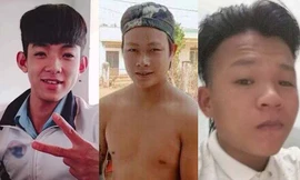 3 đối tượng Tuấn, Quân, Kỉnh (từ trái qua)