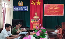 Công an tỉnh Gia Lai làm việc với chị V. về nội dung đăng tải trên mạng xã hội không đúng